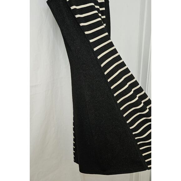 J.McLaughlin Emilie Dress Womens XS Sleeveless Knit Black/Gold Metallic Tank - Picture 4 of 12